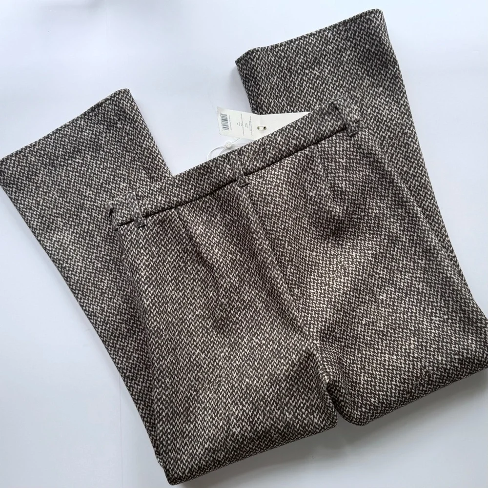 Tory Burch Gray Tweed Flare Trousers